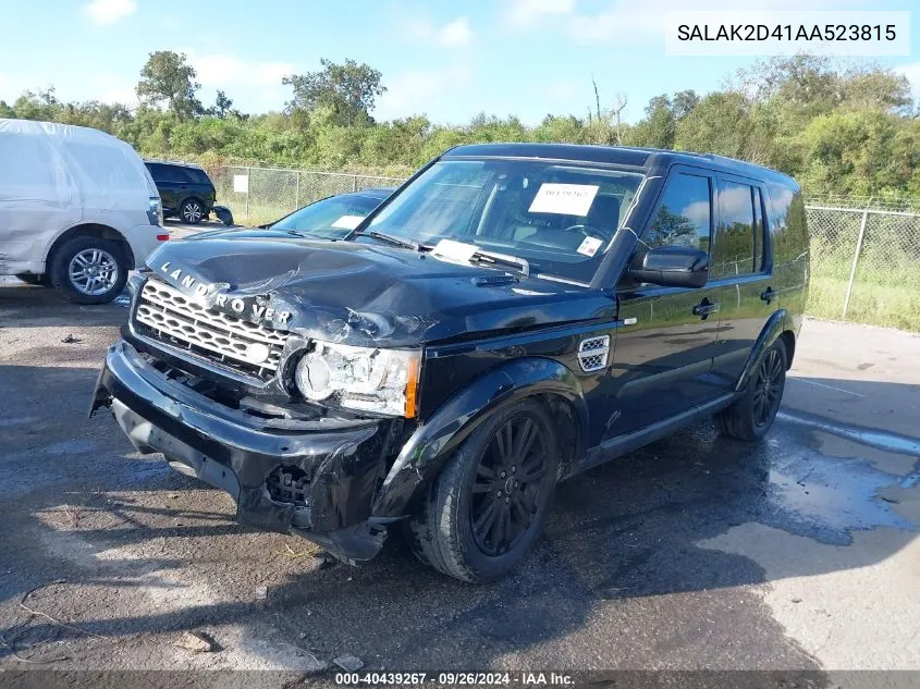 2010 Land Rover Lr4 Hse Luxury VIN: SALAK2D41AA523815 Lot: 40439267