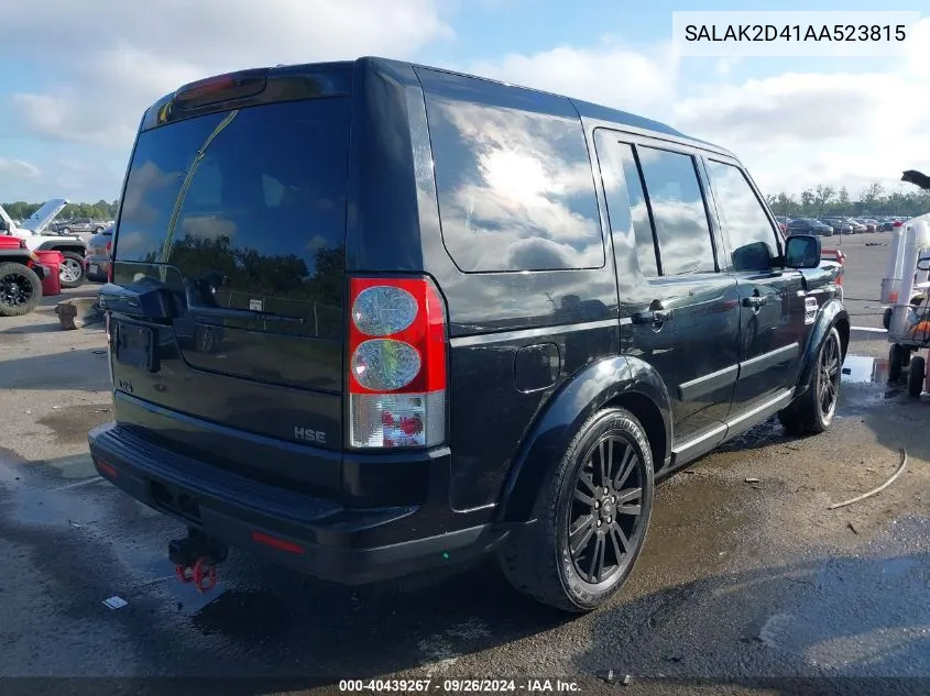 SALAK2D41AA523815 2010 Land Rover Lr4 Hse Luxury