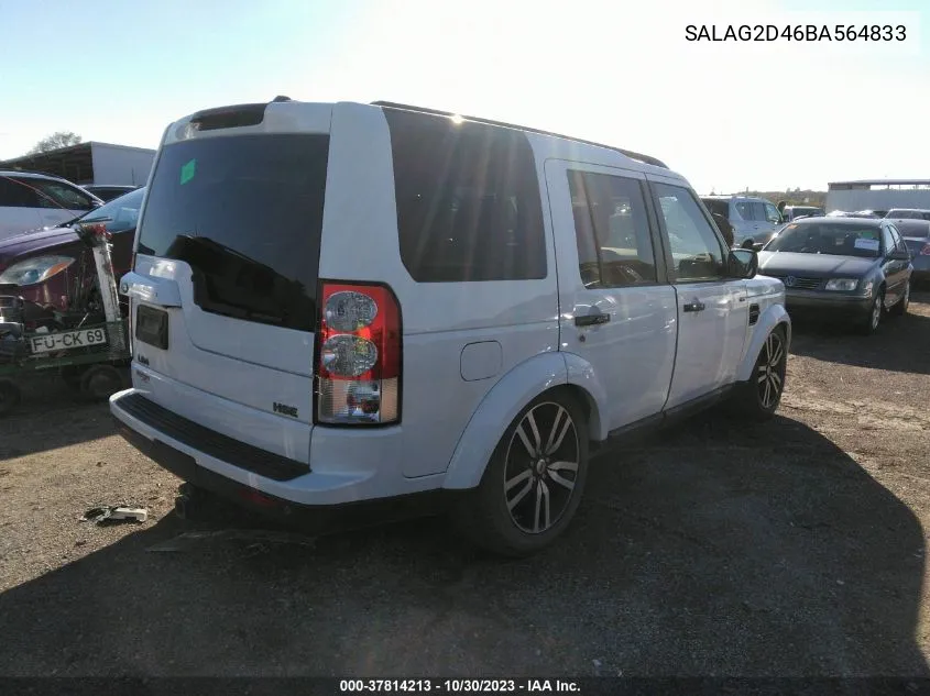 2011 Land Rover Lr4 Hse VIN: SALAG2D46BA564833 Lot: 37814213