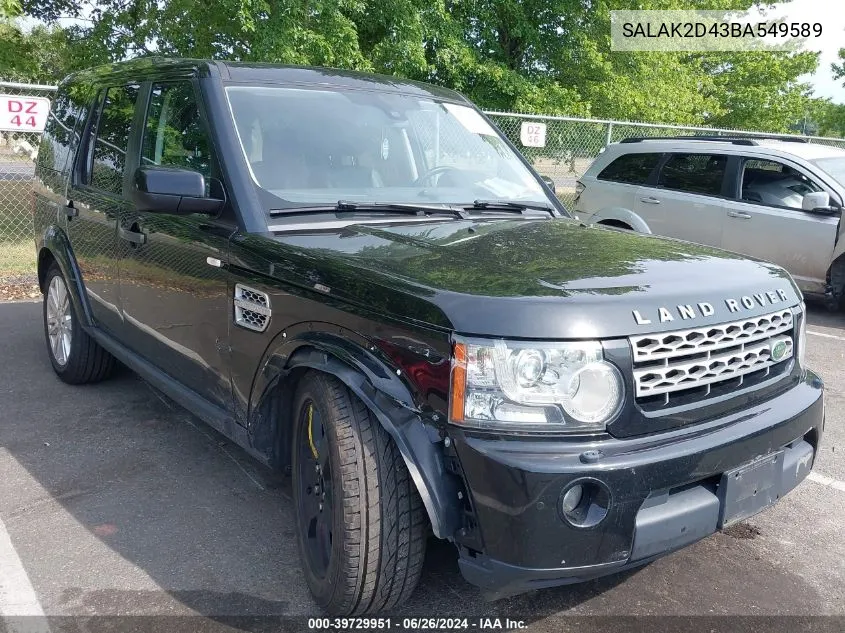 SALAK2D43BA549589 2011 Land Rover Lr4