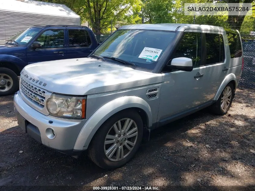 2011 Land Rover Lr4 Hse VIN: SALAG2D4XBA575284 Lot: 39928301