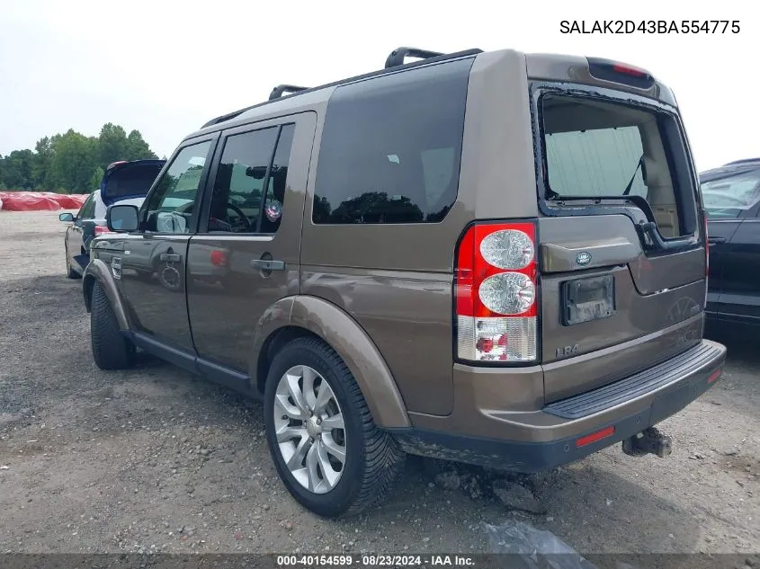 SALAK2D43BA554775 2011 Land Rover Lr4