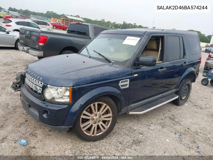 SALAK2D46BA574244 2011 Land Rover Lr4 Hse Luxury