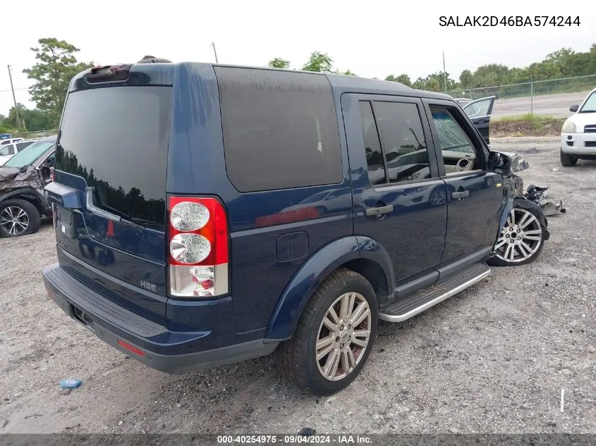 SALAK2D46BA574244 2011 Land Rover Lr4 Hse Luxury