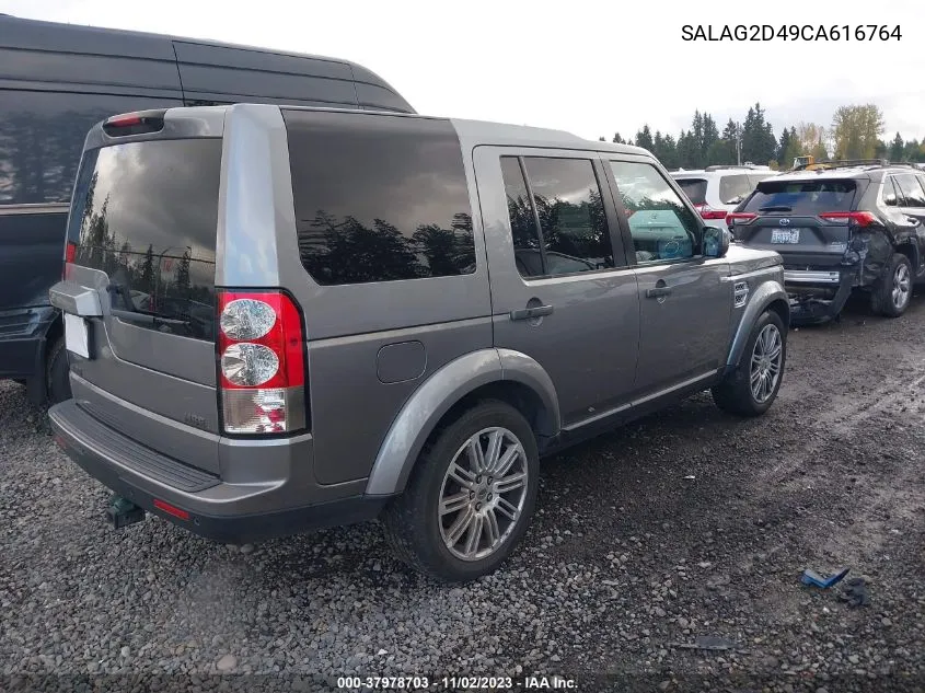 2012 Land Rover Lr4 Hse VIN: SALAG2D49CA616764 Lot: 37978703