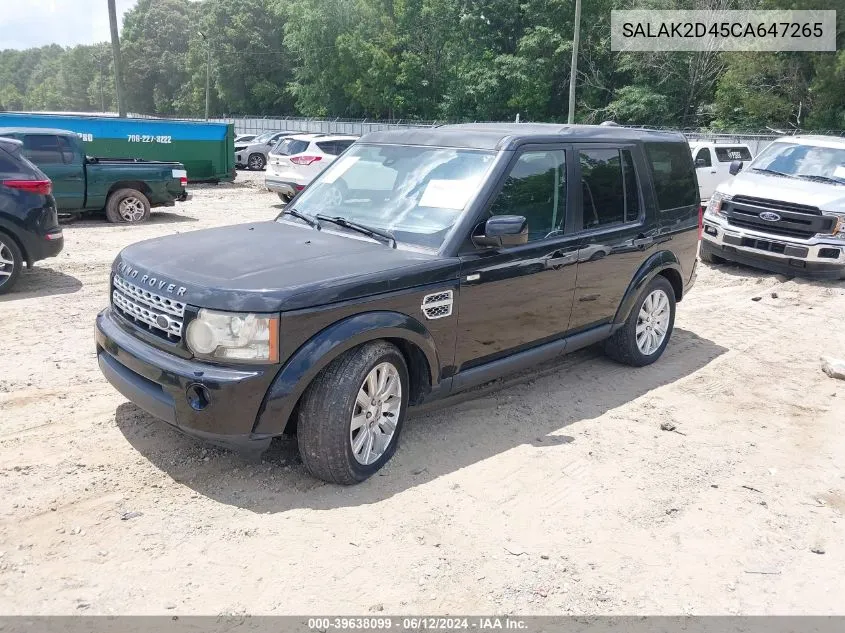 SALAK2D45CA647265 2012 Land Rover Lr4