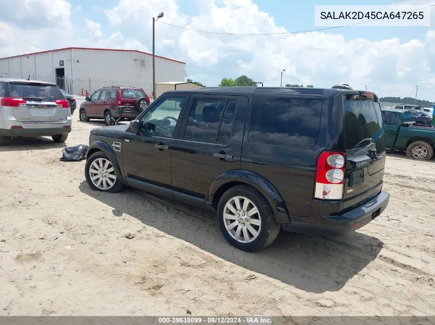 SALAK2D45CA647265 2012 Land Rover Lr4