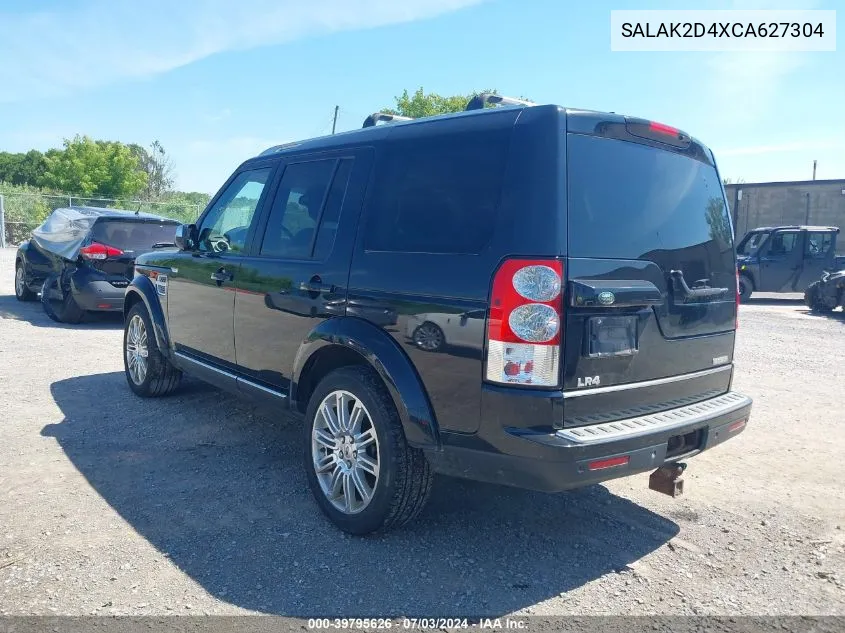 2012 Land Rover Lr4 VIN: SALAK2D4XCA627304 Lot: 39795626