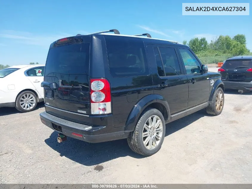 2012 Land Rover Lr4 VIN: SALAK2D4XCA627304 Lot: 39795626