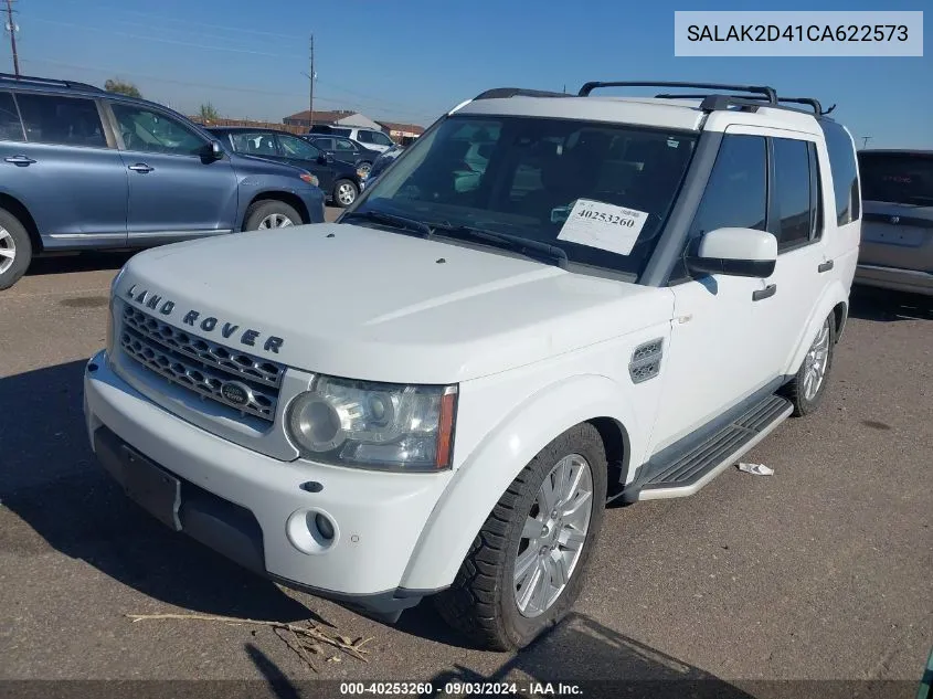 2012 Land Rover Lr4 VIN: SALAK2D41CA622573 Lot: 40253260