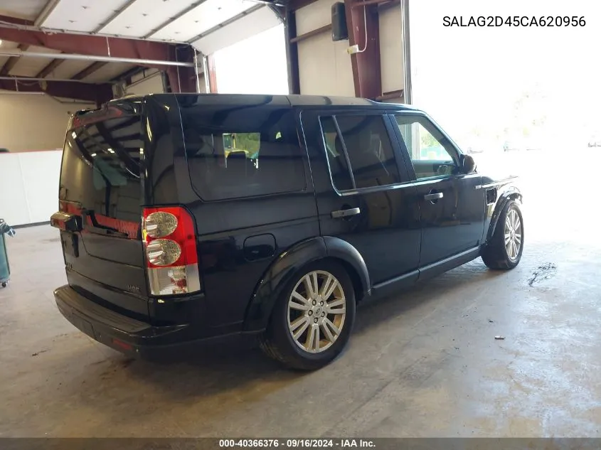 2012 Land Rover Lr4 VIN: SALAG2D45CA620956 Lot: 40366376