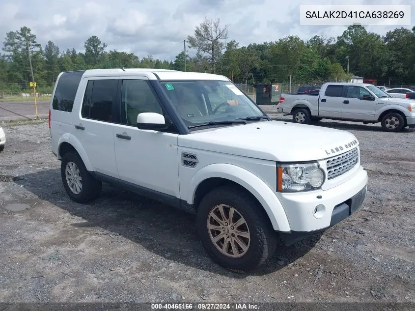 2012 Land Rover Lr4 VIN: SALAK2D41CA638269 Lot: 40465166