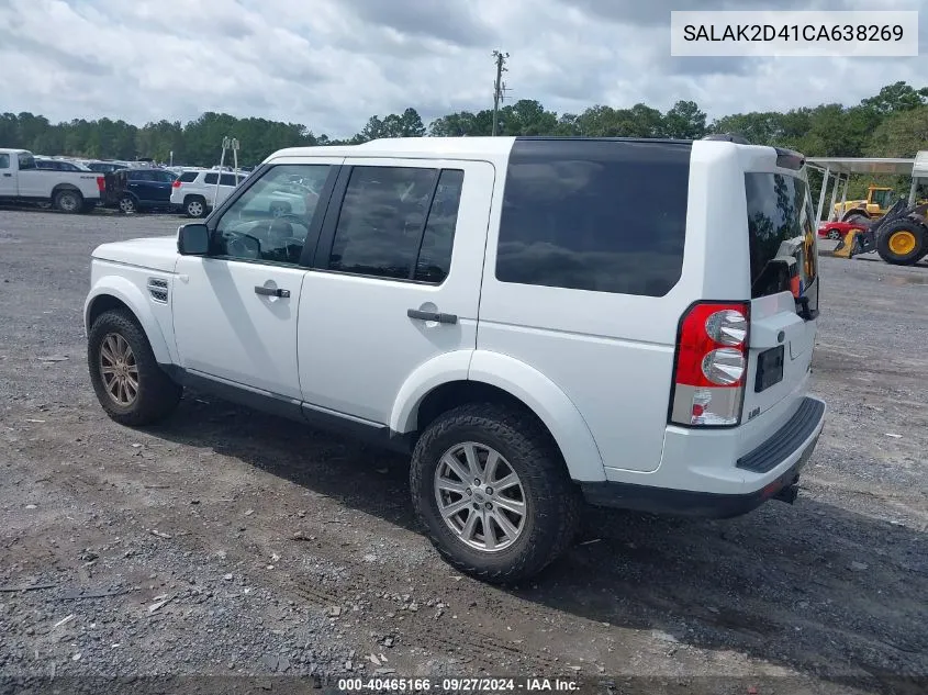 2012 Land Rover Lr4 VIN: SALAK2D41CA638269 Lot: 40465166