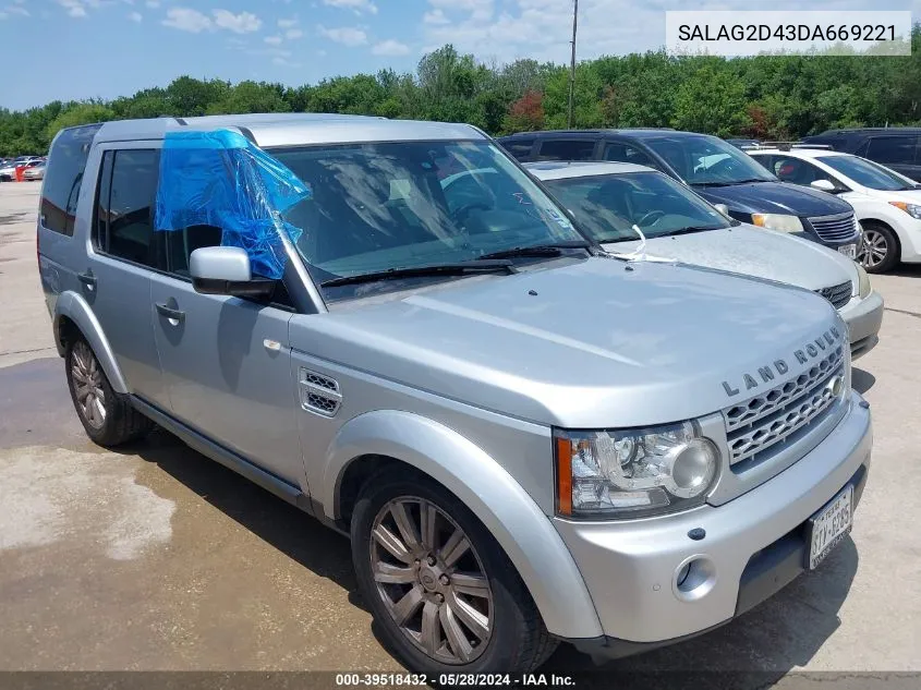 SALAG2D43DA669221 2013 Land Rover Lr4 Hse