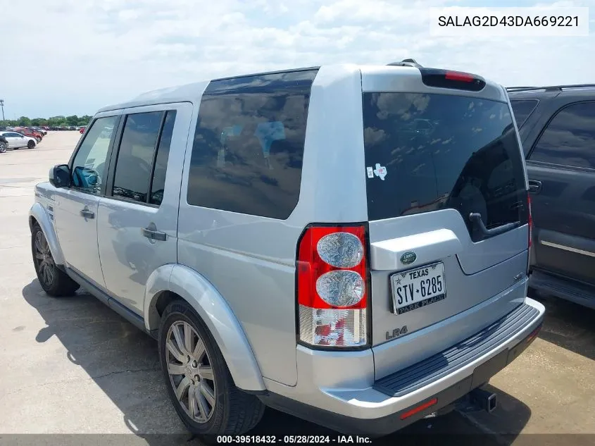 SALAG2D43DA669221 2013 Land Rover Lr4 Hse