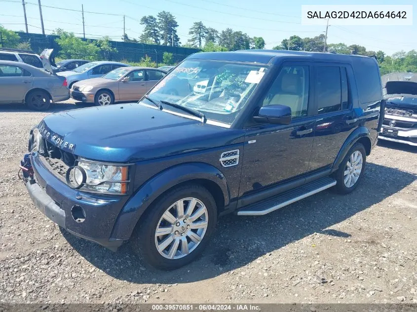 2013 Land Rover Lr4 VIN: SALAG2D42DA664642 Lot: 39570851