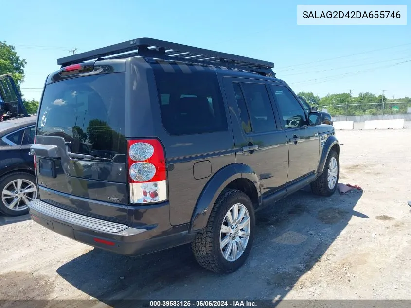 2013 Land Rover Lr4 VIN: SALAG2D42DA655746 Lot: 39583125