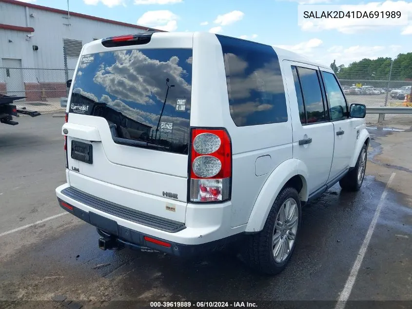 2013 Land Rover Lr4 VIN: SALAK2D41DA691989 Lot: 39619889