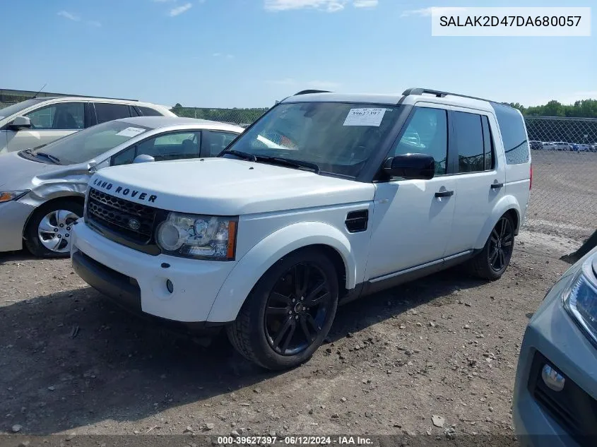 2013 Land Rover Lr4 VIN: SALAK2D47DA680057 Lot: 39627397