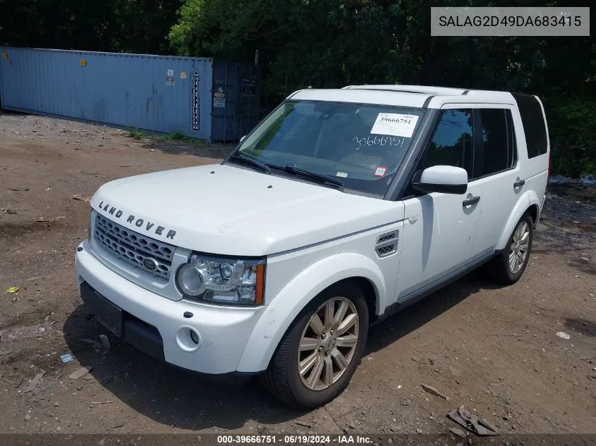 2013 Land Rover Lr4 VIN: SALAG2D49DA683415 Lot: 39666751