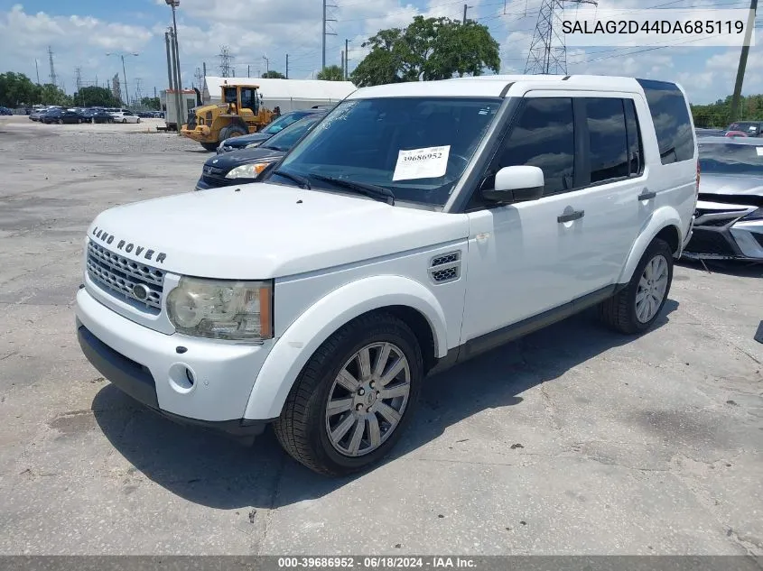 2013 Land Rover Lr4 VIN: SALAG2D44DA685119 Lot: 39686952