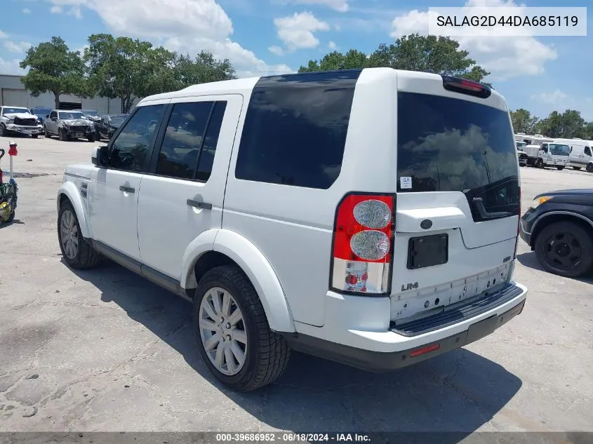 2013 Land Rover Lr4 VIN: SALAG2D44DA685119 Lot: 39686952