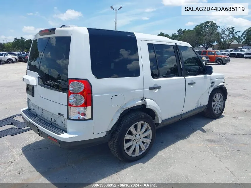 2013 Land Rover Lr4 VIN: SALAG2D44DA685119 Lot: 39686952