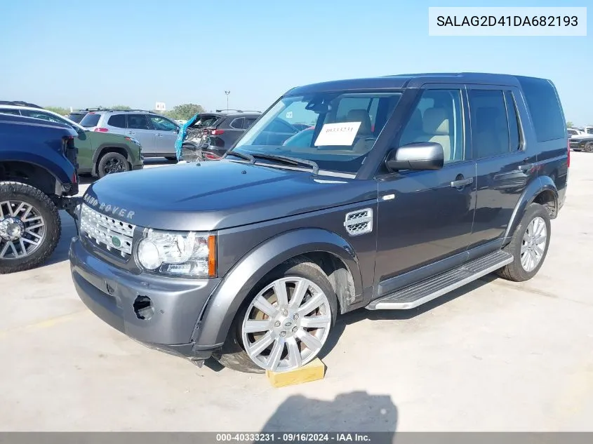 2013 Land Rover Lr4 VIN: SALAG2D41DA682193 Lot: 40333231