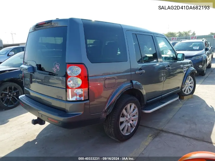 2013 Land Rover Lr4 VIN: SALAG2D41DA682193 Lot: 40333231