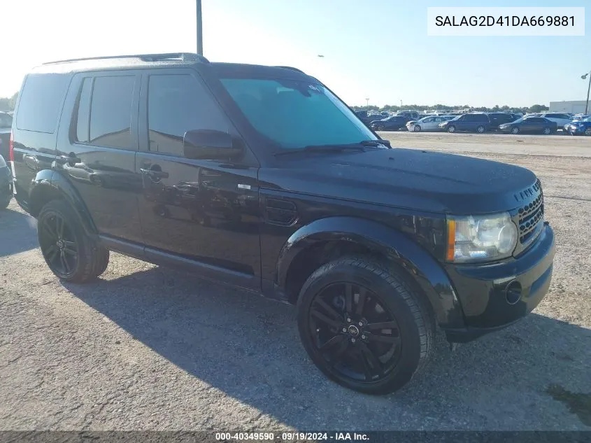 2013 Land Rover Lr4 VIN: SALAG2D41DA669881 Lot: 40349590