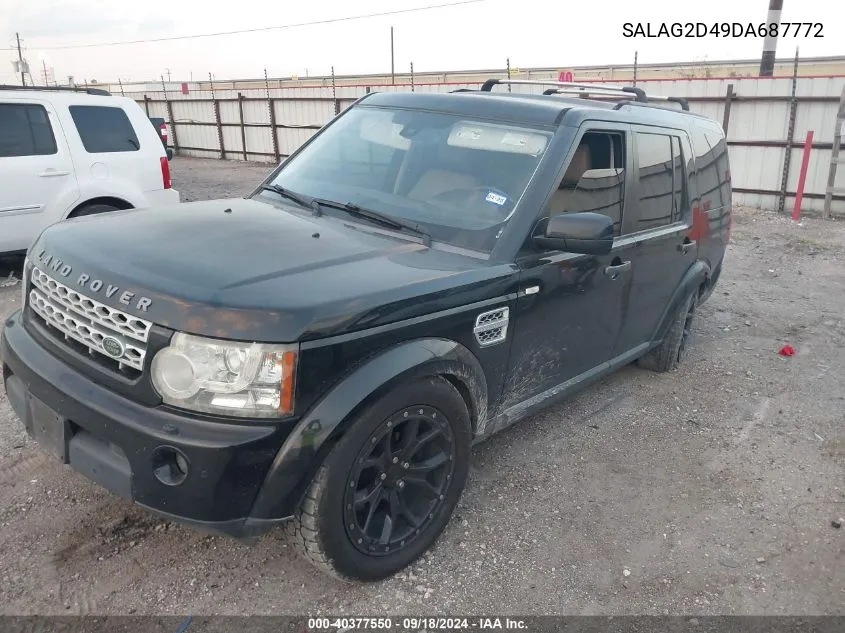 2013 Land Rover Lr4 VIN: SALAG2D49DA687772 Lot: 40377550