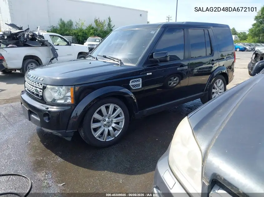 2013 Land Rover Lr4 VIN: SALAG2D48DA672101 Lot: 45309505
