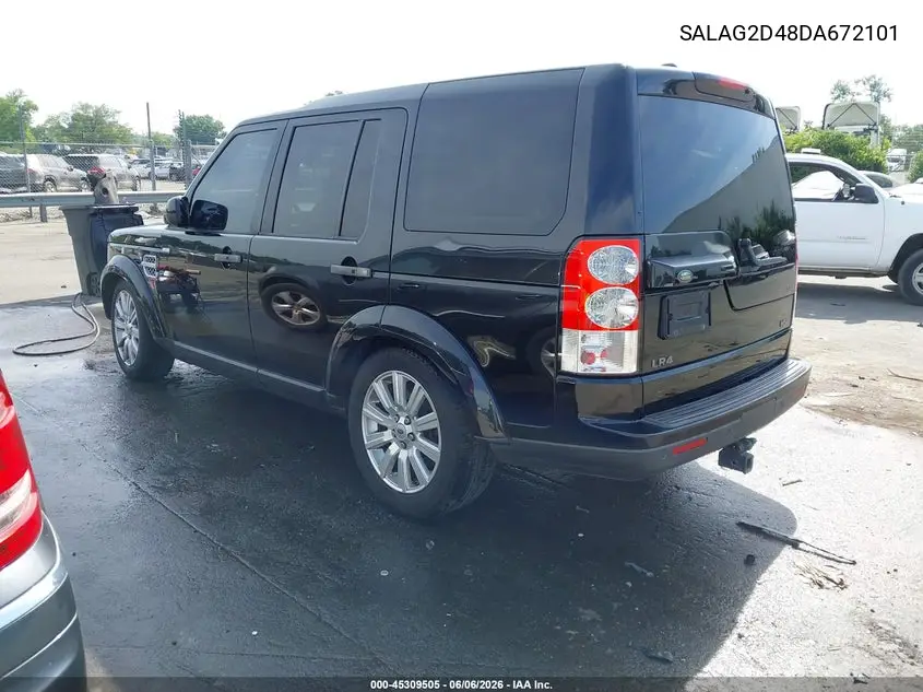 2013 Land Rover Lr4 VIN: SALAG2D48DA672101 Lot: 45309505