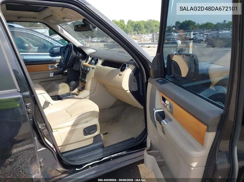 2013 Land Rover Lr4 VIN: SALAG2D48DA672101 Lot: 45309505