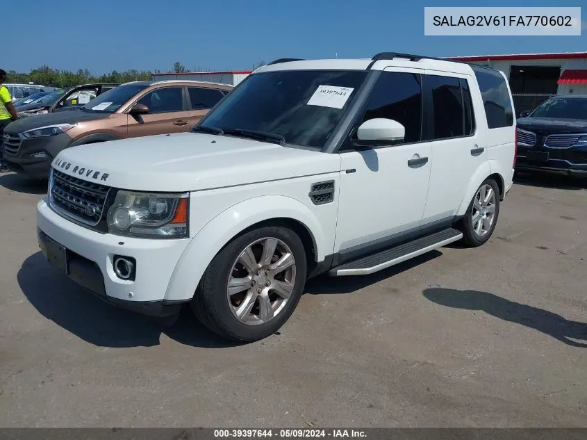 SALAG2V61FA770602 2015 Land Rover Lr4 Hse