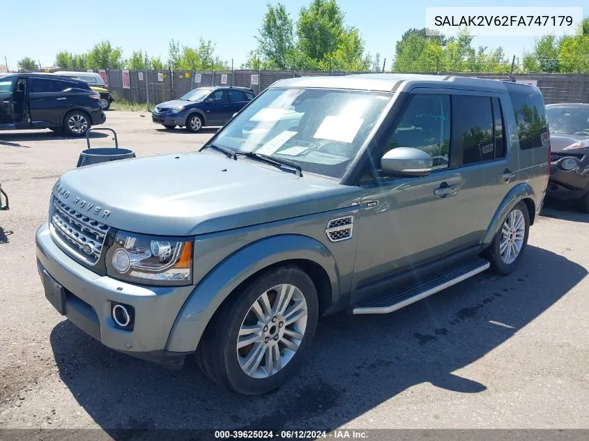 2015 Land Rover Lr4 VIN: SALAK2V62FA747179 Lot: 39625024