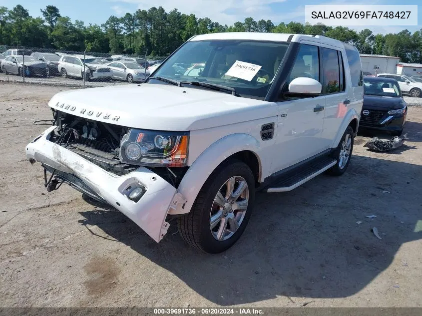 2015 Land Rover Lr4 VIN: SALAG2V69FA748427 Lot: 39691736