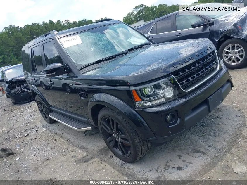 2015 Land Rover Lr4 VIN: SALAG2V62FA769040 Lot: 39842219