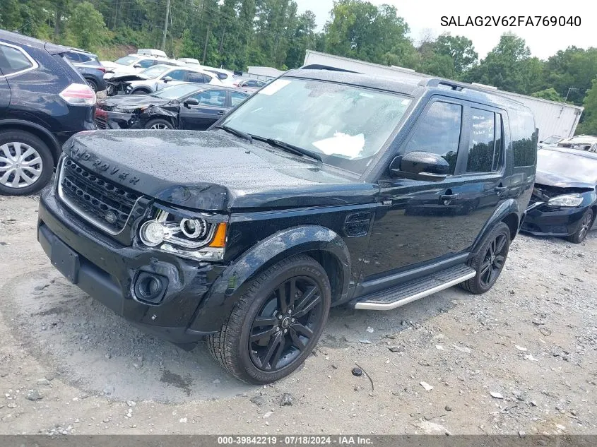 2015 Land Rover Lr4 VIN: SALAG2V62FA769040 Lot: 39842219