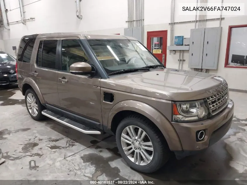 2015 Land Rover Lr4 VIN: SALAK2V66FA747024 Lot: 40163537