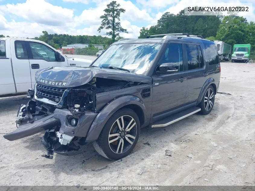 SALAK2V64GA820232 2016 Land Rover Lr4