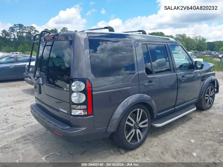 SALAK2V64GA820232 2016 Land Rover Lr4