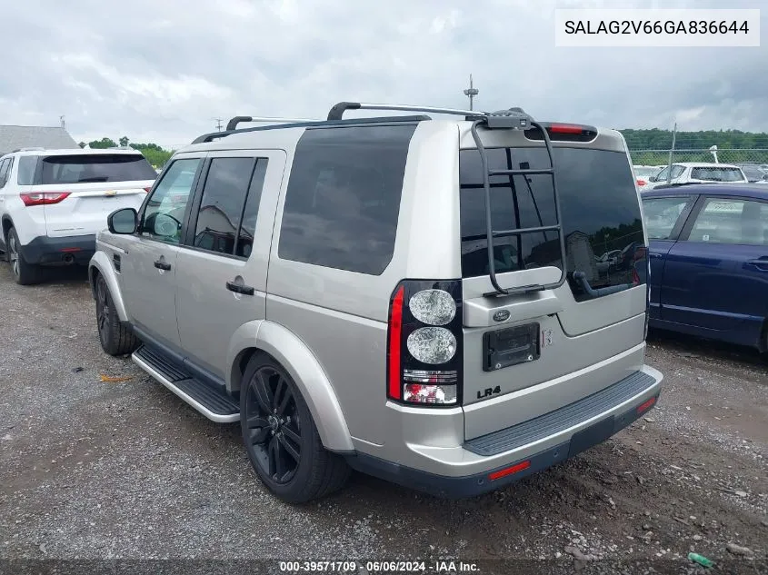 2016 Land Rover Lr4 VIN: SALAG2V66GA836644 Lot: 39571709