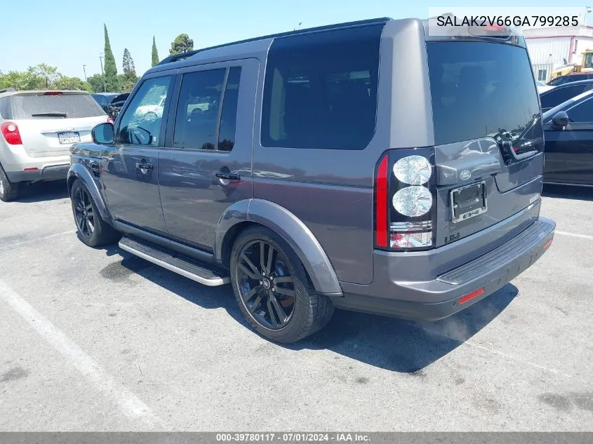 2016 Land Rover Lr4 VIN: SALAK2V66GA799285 Lot: 39780117