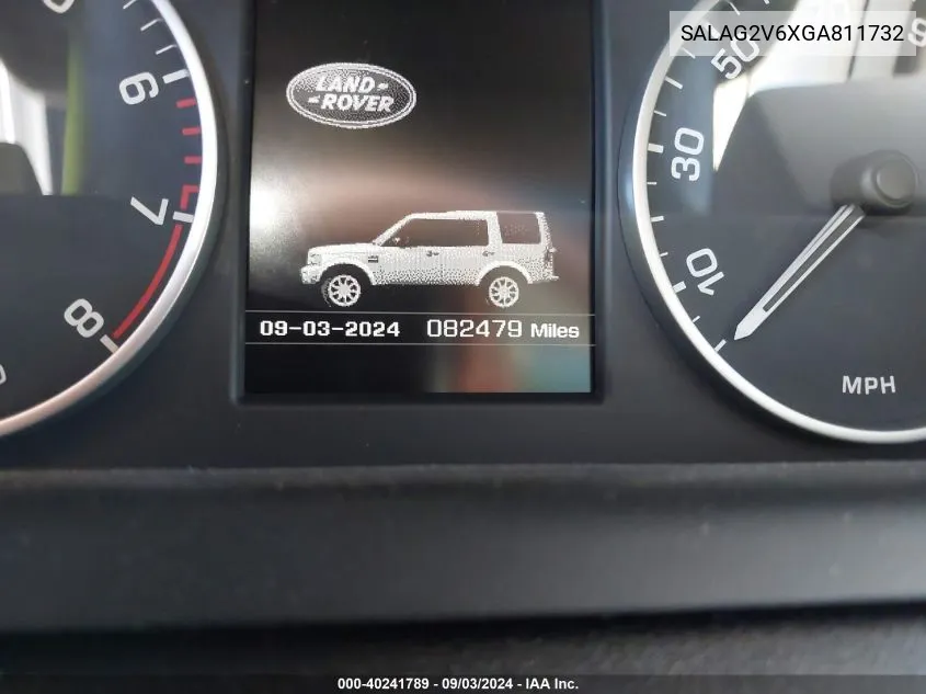 SALAG2V6XGA811732 2016 Land Rover Lr4