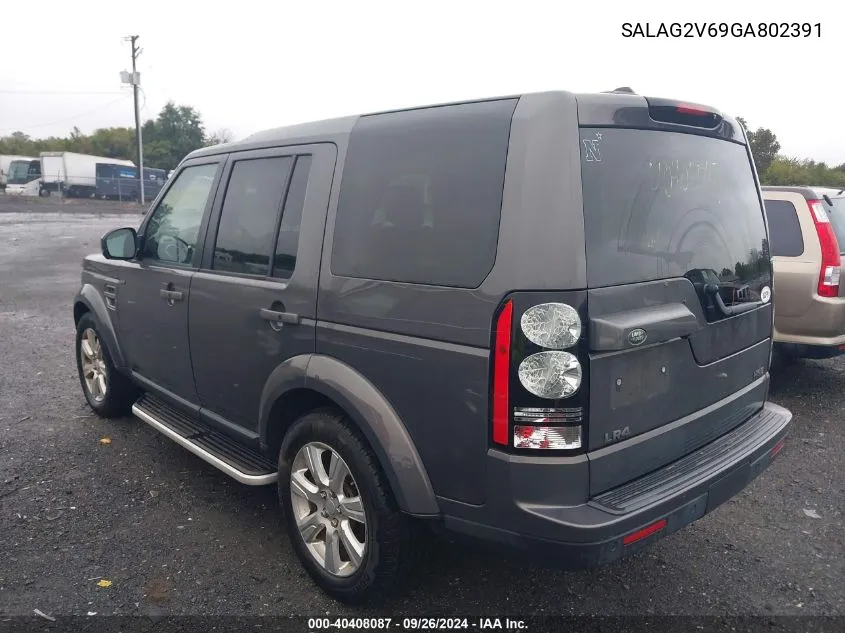 SALAG2V69GA802391 2016 Land Rover Lr4 Hse