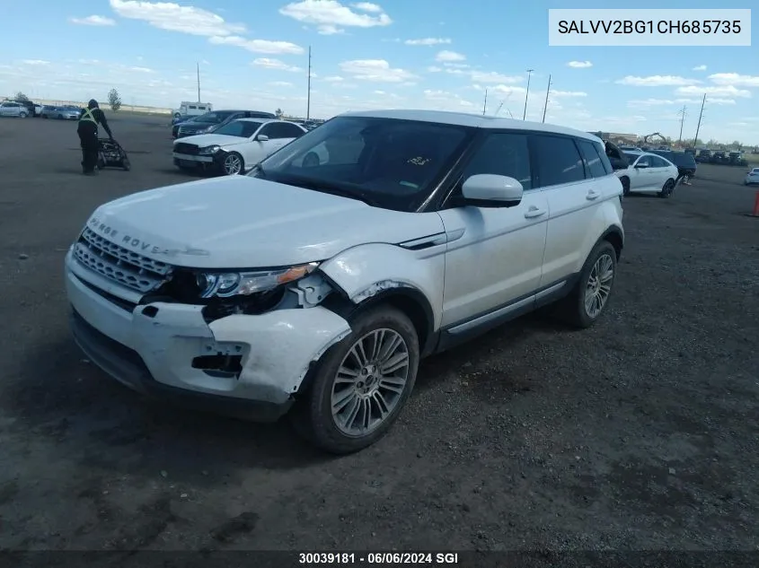 SALVV2BG1CH685735 2012 Land Rover Range Rover Evoque Prestige Premium