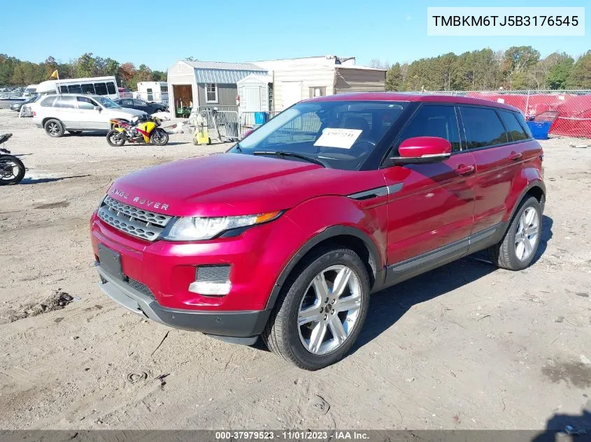 2012 Land Rover Range Rover Evoque Pure Premium VIN: TMBKM6TJ5B3176545 Lot: 37979523