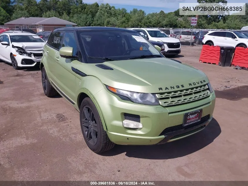 SALVP2BG0CH668385 2012 Land Rover Range Rover Evoque Pure Plus