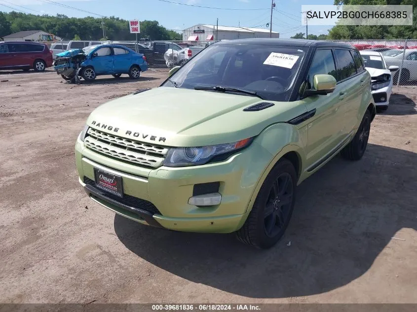 SALVP2BG0CH668385 2012 Land Rover Range Rover Evoque Pure Plus